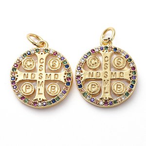 CH61257 Brass konstantinata ,for jewellery 17mm//1pcs/ gold plated color,   ,material ,religious,charms (0 0)