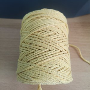 CH61284 Yarns lama cotton cord,cotton/macrame ,250gr/150meters ,yellow color (0 0)