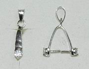 CH6129 SILVER 925 BAILS  FOR JEWELLERY 23mm//1Pcs/   RHODIUM PLATED, MICROPAVE  ,Material STAINLESS STEEL,, (232 0) ()