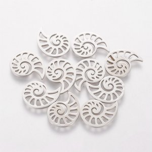 CH61317 Stainless steel conch pendants for jewellery 11x14mm/1pcs steel color,laser cut   ,material stainless steel,summer,charms (0 0)