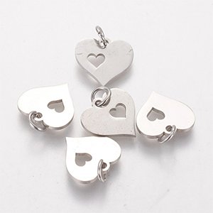 CH61322 Stainless steel heart pendants ,for jewellery 12x12mm/1pcs/ steel color,   ,material stainless steel,saint valentine,charms (0 0)