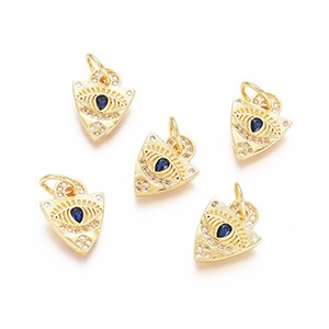 CH61329 Brass micropave pendants for jewellery 10mm//1pcs gold plated, micropave  ,material brass,,charms (0 0)