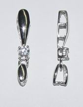 CH6135 SILVER 925 BAILS  FOR JEWELLERY 25mm//1Pcs/   RHODIUM PLATED, MICROPAVE  ,Material STAINLESS STEEL,, (260 0) ()