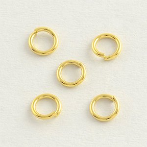 CH61368 Stainless steel open jump rings ,for jewellery 5×0,8mm/50pcs/ 18k gold plated,   ,material stainless steel,, (2 0)