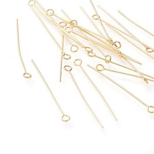 CH61373 Ατσαλινες γρανες με ματι/κρικο  για κοσμημα 18×0,6mm/~50τεμ. επιχρυσο χρωμα, 0.6mm παχος  ,συνθεση ανοξειδωτο ατσαλι, (0 0)