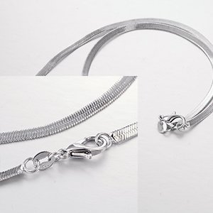 CH61410 Stainless steel herringbone chains for jewellery 45cm//1pcs steel color,with lobster claw clasp with clasp  ,material ανοξείδωτο ατσάλι 304,, (0 0)