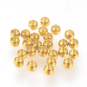 CH61420 Stainless steel crimp beads ,for jewellery 2,5×1,5mm/20pcs/ø1.4mm 24k gold plated,   ,material stainless steel,,beads (45 314)