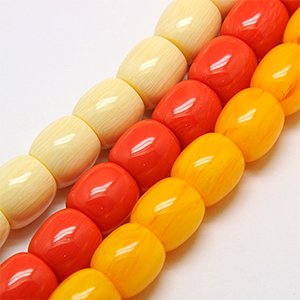 CH61525 RESIN BEADS COLUMN/BARREL SHAPE  FOR JEWELLERY/PATERIMI/MPEGLERIA 12X12mm/23Pcs/   MULTICOLOR, KOMPOLOGIA  ,Material ,BEADS (45 0) ()