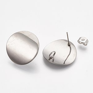 CH61581 Stainless steel earing studs 20mm/1pair stainless steel color (0 0)