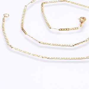 CH61611 Κοσμηματα ατσαλινα κολιε με κουμπωμα ,50cm/5mm/1τεμ. ,επιχρυσο χρωμα,mariner link chain (0 0)