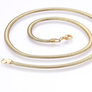CH61617 Stainless steel herringbone chain with lobster claw clasp  for jewellery 45cm//1pcs//6mm   gold plated color,   ,material ,, (0 0)