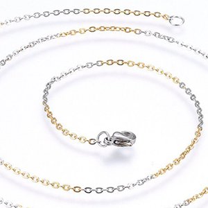 CH61678 Jewellery necklaces stainless steel cable chain,multi color ,50cm/1,5mm/1pcs , (0 0)