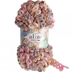 CH61722 Yarns alize puffy fine color,micropolyester ,100gr/14meters ,multicolor col 6033 (0 0)
