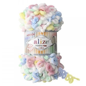CH61723 Yarns alize puffy fine color,micropolyester ,100gr/14meters ,multicolor col 5949 (0 0)