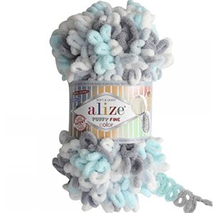 CH61724 Yarns alize puffy fine color,micropolyester ,100gr/14meters ,multicolor col 5939 (0 0)