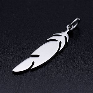 CH61775 Ατσαλινα φτερα   26x6mm/1τεμ. ατσαλινο χρωμα,   ,συνθεση , (0 0)