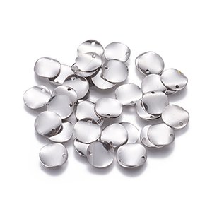 CH61779 Blank Stamping Tags  For Jewlery/Engraving 10X0,2mm/10Pcs/mm/Ø1,2mm   Stainless steel color,Laser Cut With Stamping  Blank  ,Material Ανοξείδωτο Ατσάλι 304,Saint Valentine,Links/Connectors (0 1) ()