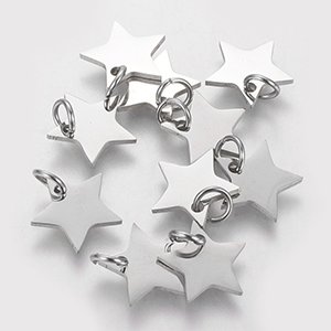 CH61817 Ατσάλινα Αστεράκια  Για κόσμημα 11X12mm/2Τεμ. Ατσάλινο Χρώμα,   ,Συνθεση Ανοξείδωτο Ατσάλι 304,Χριστουγιεννιάτικα,Κρεμαστά (0 3) (10gr) ()