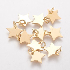 CH61818 Ατσαλινα αστερακια  για κοσμημα 11x12mm/1τεμ. επιχρυσο χρωμα,   ,συνθεση ανοξειδωτο ατσαλι 304,χριστουγεννατικα,κρεμαστα (0 0)