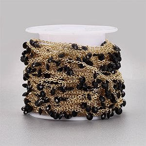 CH61854 Stainless steel cable chains ,for jewellery 4x2mm/1meters/ gold plated, per meter  ,material ,, (0 0)