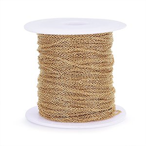 CH61855 Ατσάλινες αλυσίδες cable chain  Για Κόσμημα 1,5X1,2mm/1Μέτρ. Επίχρυσο Χρώμα, Με το μέτρο  ,Συνθεση , (11 7.39) (2gr) ()