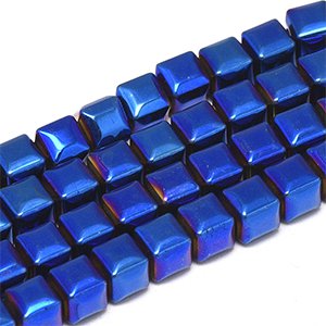 CH61877 Ημιπολύτιμοι λίθοι Συνθετικός Αιματίτης Κυβάκια ,6mm/70Τεμ.,Διάφορα Χρώματα (1 0) (49gr) ()