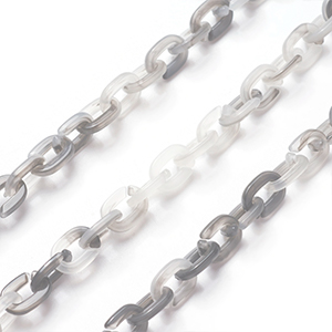 CH62018 Acrylic calbe chains ,for jewellery 6×1,5mm/1meters/ multicolor,   ,material ,, (0 0)