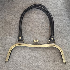 CH62117 Accessories iron purse frames rectangle,with holes/frames ,27cm/1pcs ,bronze color (0 0)
