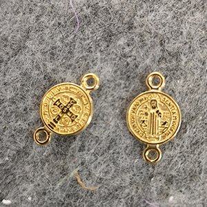 CH62161 Brass konstantinata ,for jewellery 10mm//4pcs/ gold plated,   ,material ,religious,links/connectors (0 0)