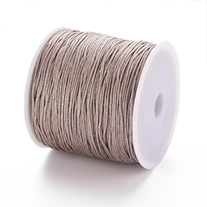 CH62179 Macrame Cord ,For Jewellery 0,8mm/91Meters/ Dark Beige Color, Nylon Thread  ,Material ,, (5 13) (Wholesale Price 6 Meters @  0.03= €0.18 ,Upon Availability)