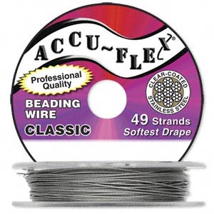CH62201 Accu flex stainless steel beading wire 49 strand 0,19inches/0,48mm/9,1meters classic for jewellery (0 0)