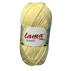CH62229 LAMA SUNNY YARN ,FOR KNITTING 50GR/125/ 175-LIGHT YELLOW, 100% MERSERIZE COTTON ,MATERIAL ,KNEETING ACCESSORIES, (11 0) ()