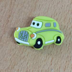 CH62254 Silicone teether beads cars, ,30x20mm/1pcs ,light green color (0 0)
