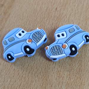 CH62259 Foodgrade silicone car beads ,for pacifier/decoration 30x20mm/1pcs/ light blue color,   ,material food grade silicone,cartoon,beads (0 0)
