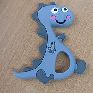 CH62269 Silicone teether silhouette dragon, ,0x0cm/1pcs ,grey color (0 0)