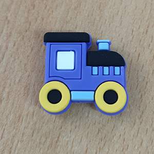 CH62294 Silicone teether beads train, ,30x28mm/1pcs ,purple color (0 0)