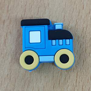 CH62295 Silicone teether beads train, ,30x28mm/1pcs ,blue color (0 0)