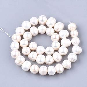 CH62307 Fresh water pearls beads nugget shape ,for jewellery 9~12mm/36/ white color,   ,material fresh water pearls,,beads (0 0)
