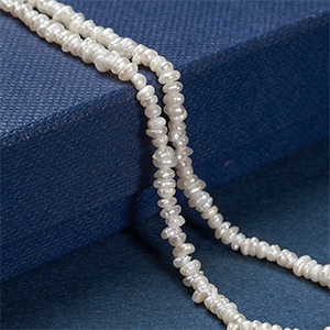 CH62313 Natural baroque pearl keshi pearl beads 1,5~2,5mm/36cm/str white color (-1 0)
