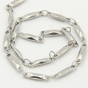 CH62437 Chains stainless steel per meter,bar link chain ,2×1,5mm/1meters ,steel color (0 0)