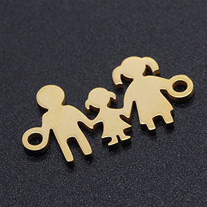 CH62456 Stainless Steel Mama Pendants  For Jewellery 10X19mm/1Pcs/   Gold Plated,   ,Material Stainless Steel 201,Family/Mothers Days,Charms (7 0) ()