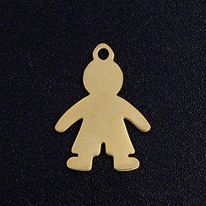 CH62462 Stainless steel charms ‘, boys’ for jewellery 17x12mm/1pcs/   gold plated color,   ,material ανοξείδωτο ατσάλι 304,family,charms (0 0)