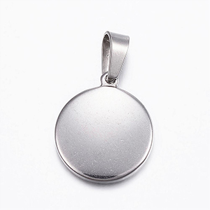 CH62498 Blank Stamping Tags  For Jewlery/Engraving 18X13mm/1Pcs/   Stainless steel color,Laser Cut Flat  ,Material Ανοξείδωτο Ατσάλι 304,,Links/Connectors (10 4) ()