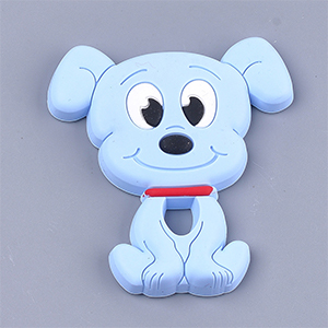 CH62581 Foodgrade siliconedogs charms 90x80mm/1pcs light blue (0 0)