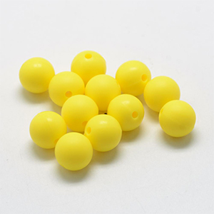 CH62605 Food grade silicone beads  12mm/4pcs yellow color for pacifier/decoration cartoon beads (0 0)