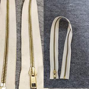 CH62688 Zippers metal open-end, ,50cm/1pcs ,beuge/golden (0 0)