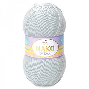 CH62776 NAKO ELIT BABY ANTI PILLING FOR Baby Clothes/Blankets 100gr/250Meters/ (Nako) 4672-LIGHT GREY, Acrylic ,Material ,ALL SEASONS, (5 0) ()