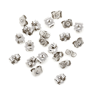 CH62781 Ear nuts  butterfly earring backs for post earrings ,for jewellery 6mm//6pcs//ø1mm steel color, ear nuts  ,material stainless steel,, (0 0)