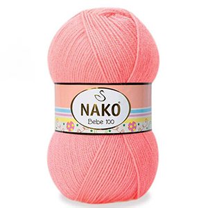 CH62806 Νηματα nako bebe 100 ,100gr/360μετρ. ,ροζ χρωμα,ακρυλικα (0 0)