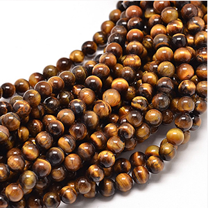 CH62845 Natural Round Tiger eye beads ,For Jewellery 8mm/46Pcs/ Brown Color,   ,Material ,, (6 4) ()